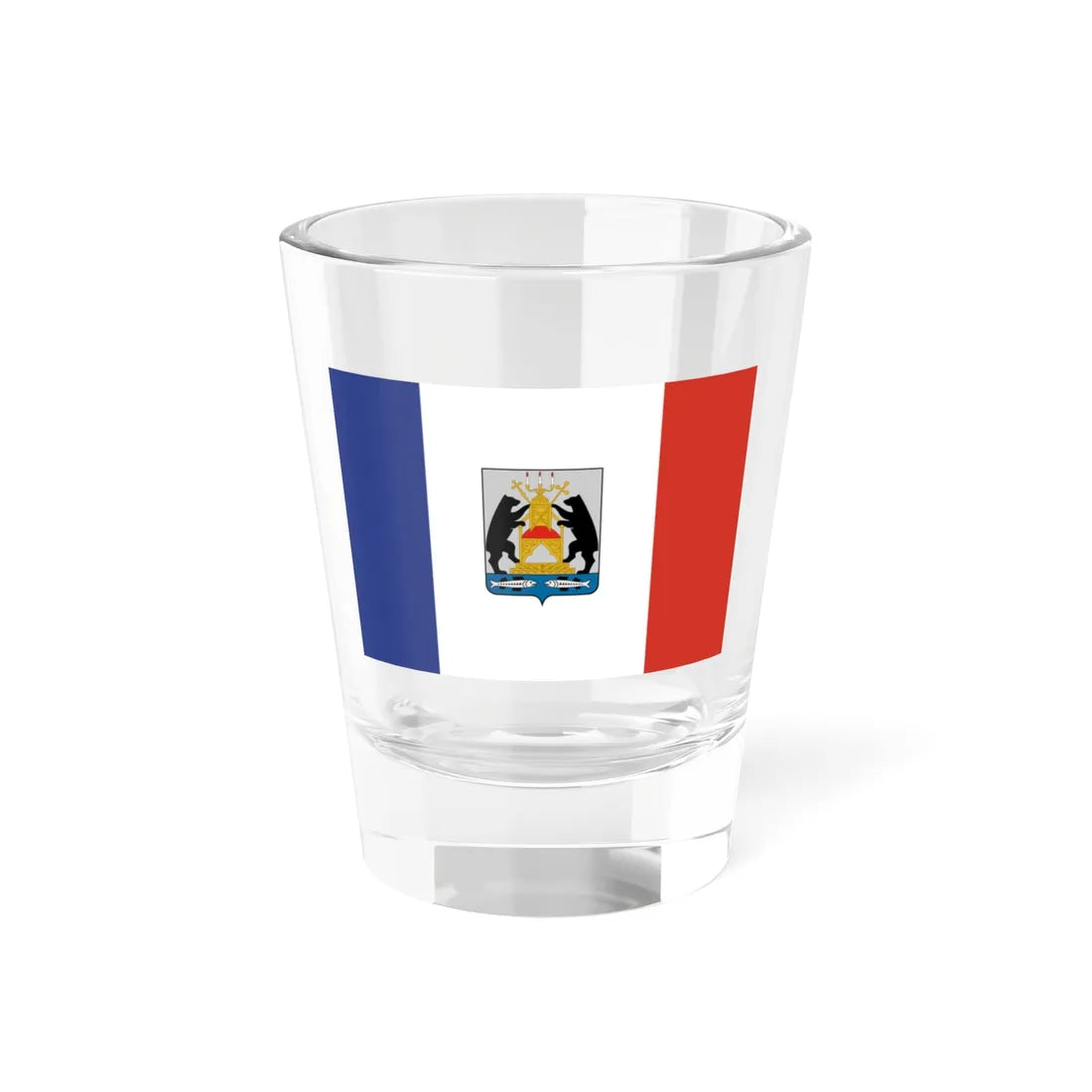 Flag of Novgorod Oblast (Russia) Shot Glass 1.5oz 1.5oz - Go Mug Yourself