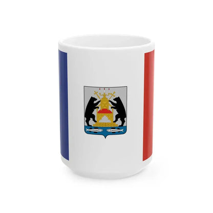 Flag of Novgorod Oblast (Russia) White Coffee Mug 15oz - Go Mug Yourself