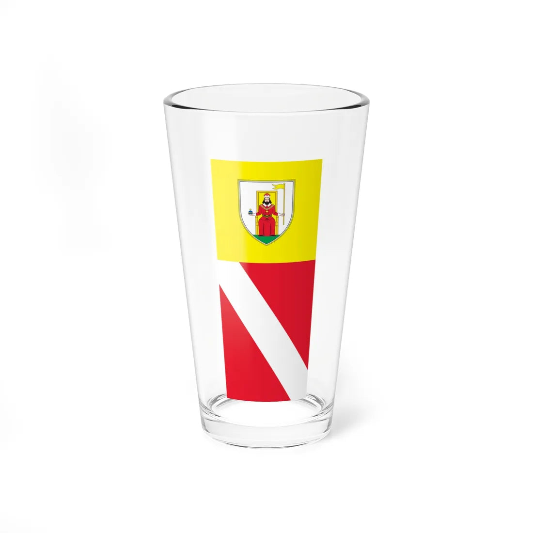 Flag of Novo Mesto vertical (Slovenia) Pint Glass 16oz 16oz - Go Mug Yourself