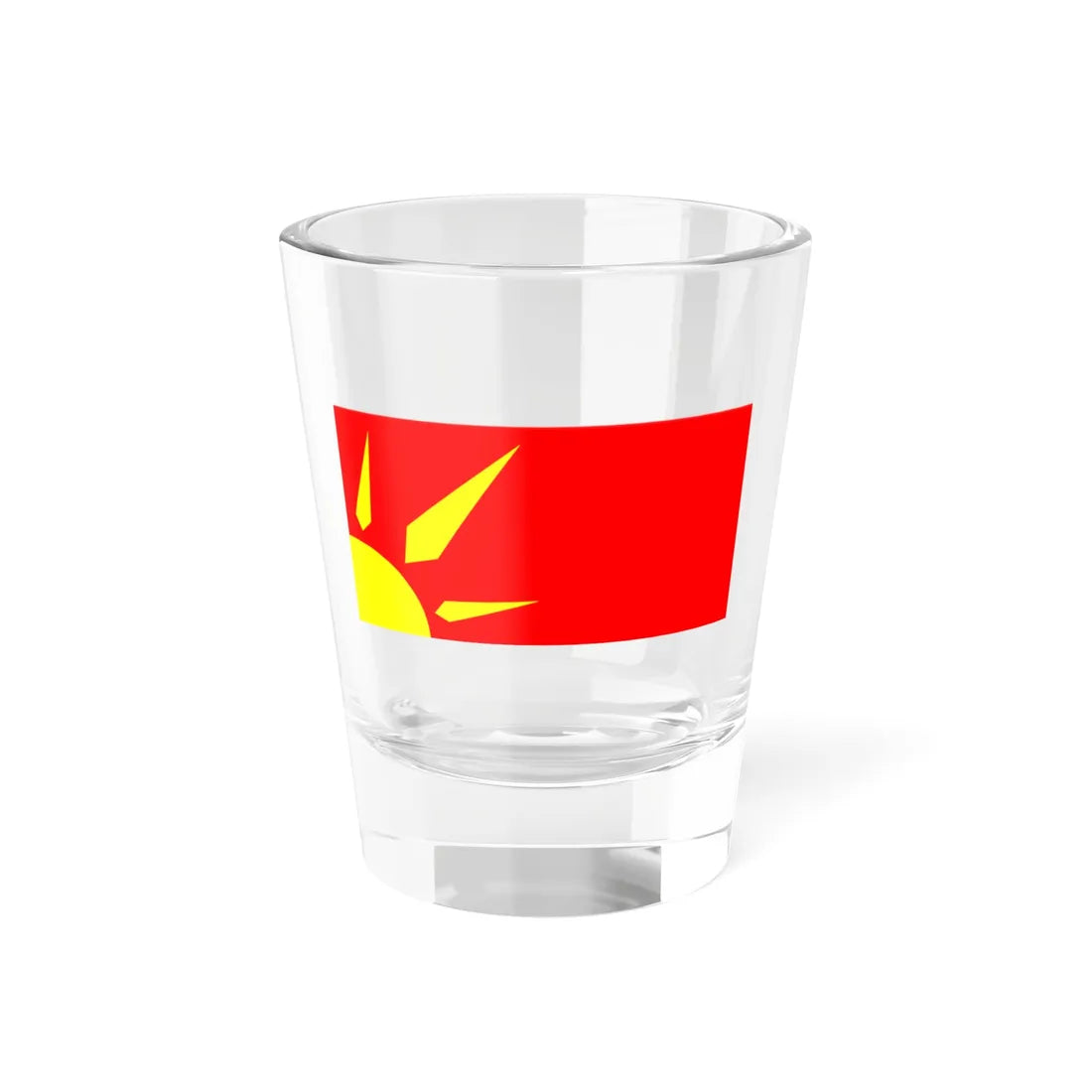 Flag of Novo Selo Municipality North Macedonia (North Macedonia) Shot Glass 1.5oz 1.5oz - Go Mug Yourself