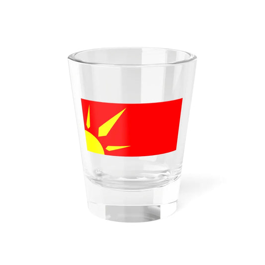 Flag of Novo Selo Municipality North Macedonia (North Macedonia) Shot Glass 1.5oz 1.5oz - Go Mug Yourself