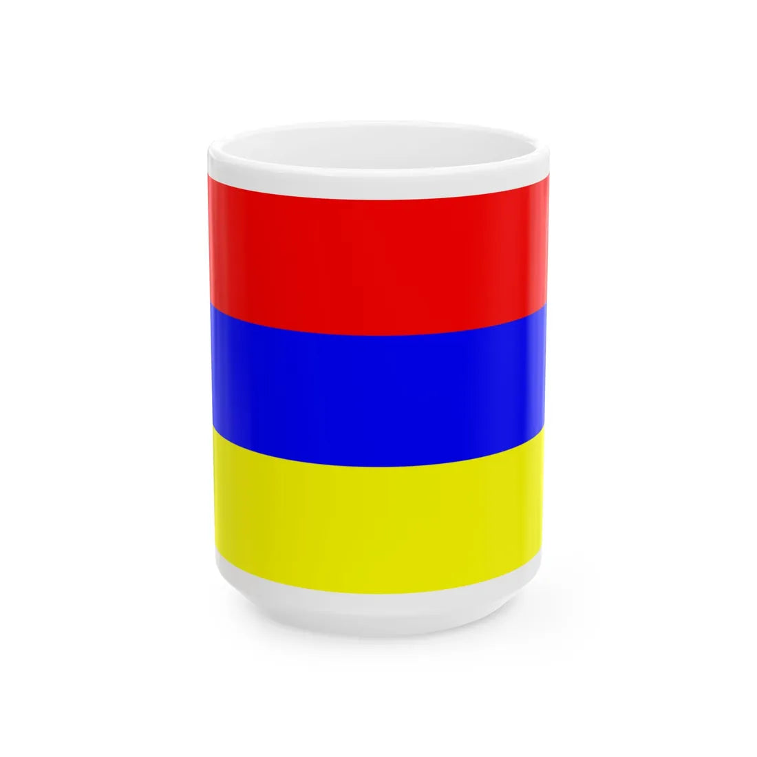 Flag of Novoaidar (Ukraine) White Coffee Mug 15oz - Go Mug Yourself