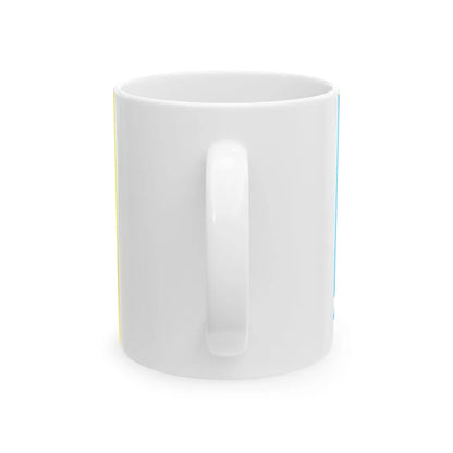 Flag of Novoazovsk raion (Ukraine) White Coffee Mug - Go Mug Yourself