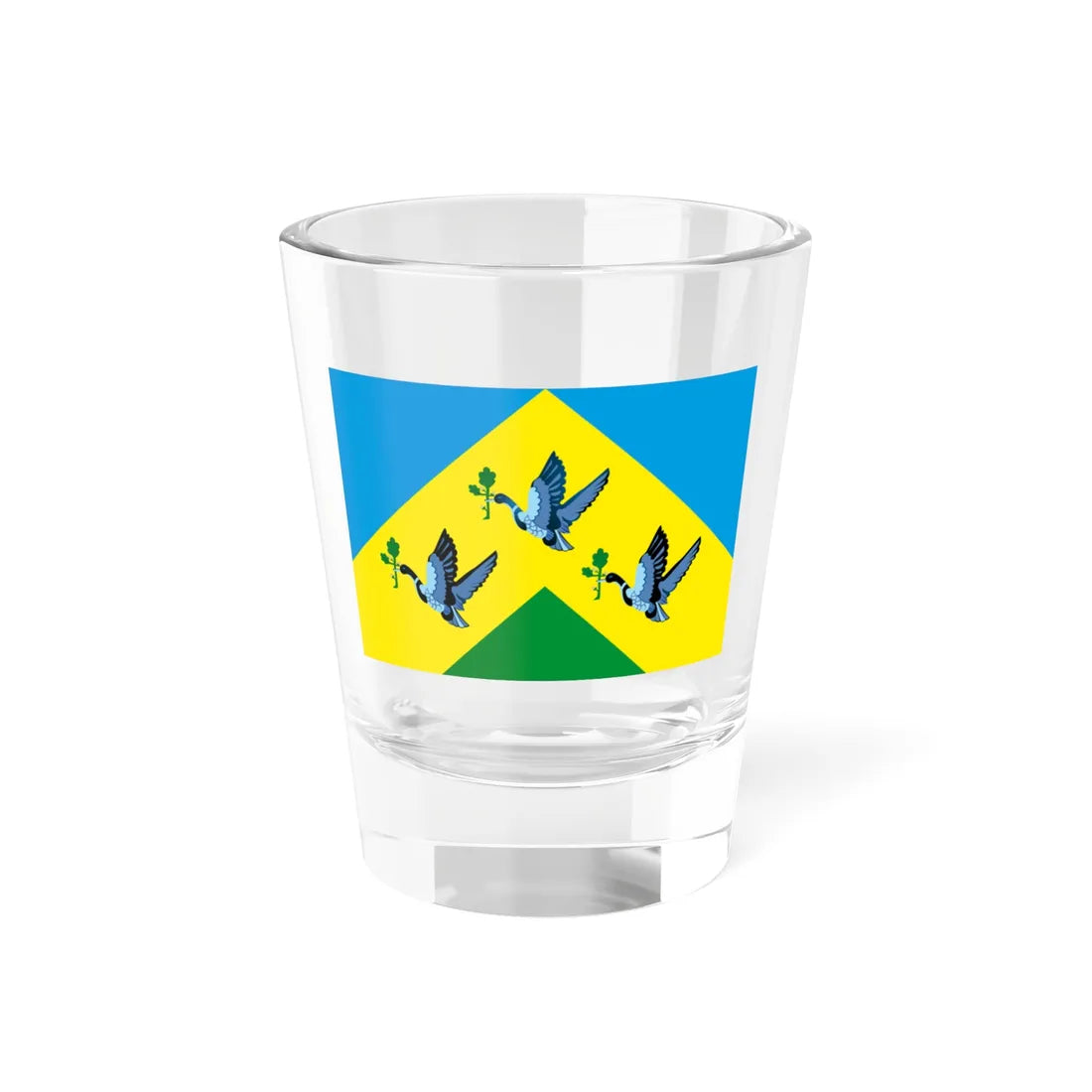 Flag of Novocheboksarsk Chuvashia (Russia) Shot Glass 1.5oz 1.5oz - Go Mug Yourself
