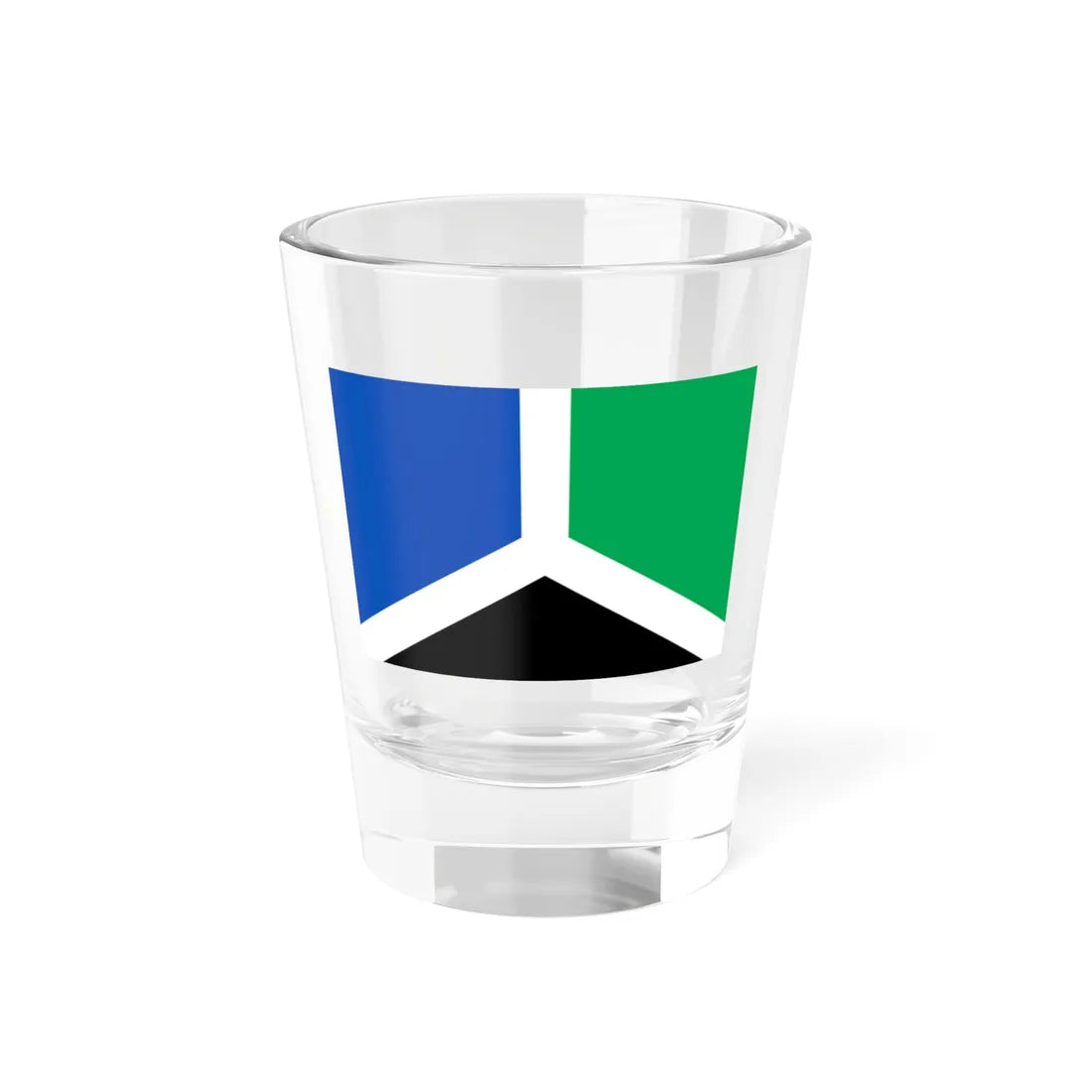 Flag of Novokuznetsk rayon Kemerovo oblast (Russia) Shot Glass 1.5oz 1.5oz - Go Mug Yourself
