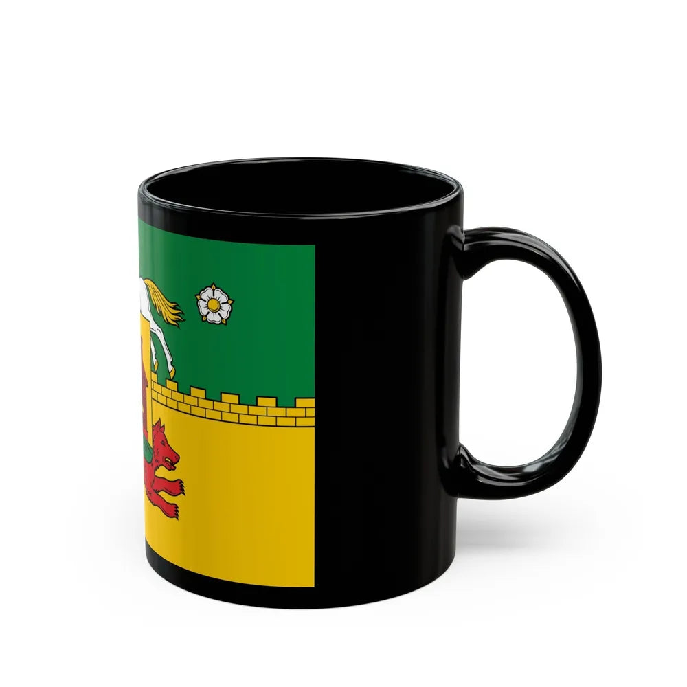 Flag of Novokuznetsk Russia - Black Coffee Mug-Go Mug Yourself