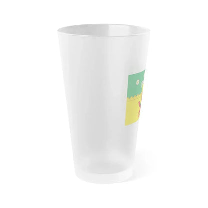 Flag of Novokuznetsk Russia - Frosted Pint Glass 16oz - Go Mug Yourself