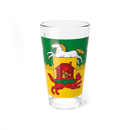 Flag of Novokuznetsk Russia - Pint Glass 16oz 16oz - Go Mug Yourself