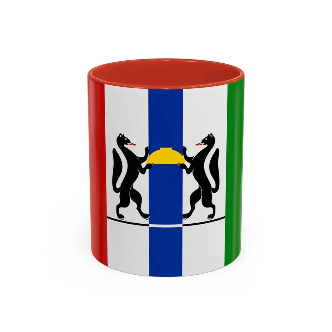 Flag of Novosibirsk Oblast Russia - Accent Coffee Mug 11oz Red - Go Mug Yourself
