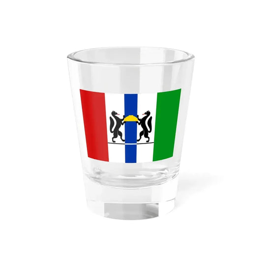Flag of Novosibirsk Oblast Russia - Shot Glass 1.5oz 1.5oz - Go Mug Yourself