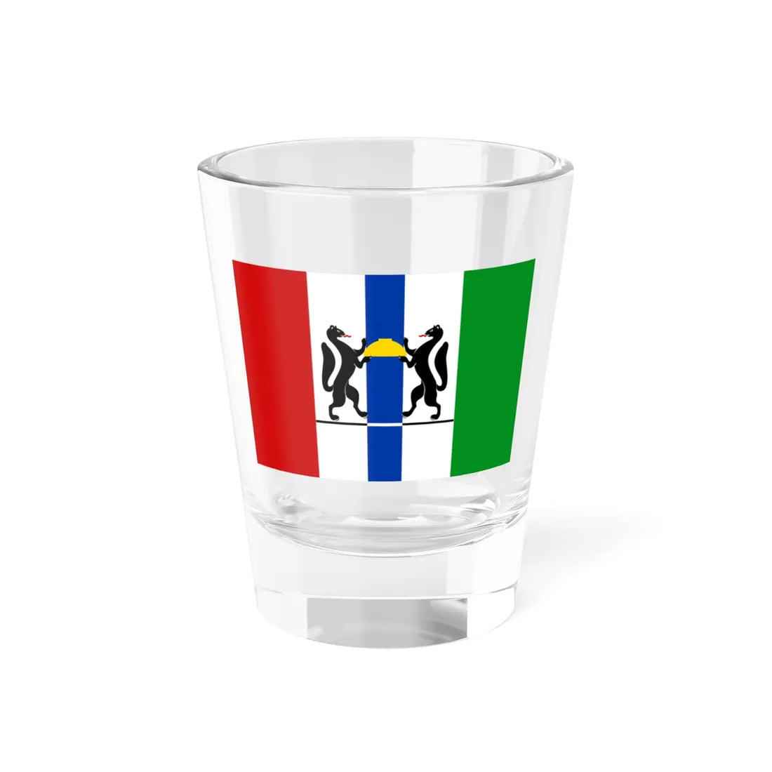 Flag of Novosibirsk Oblast (Russia) Shot Glass 1.5oz 1.5oz - Go Mug Yourself