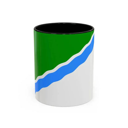 Flag of Novosibirsk Russia - Accent Coffee Mug 11oz Black - Go Mug Yourself