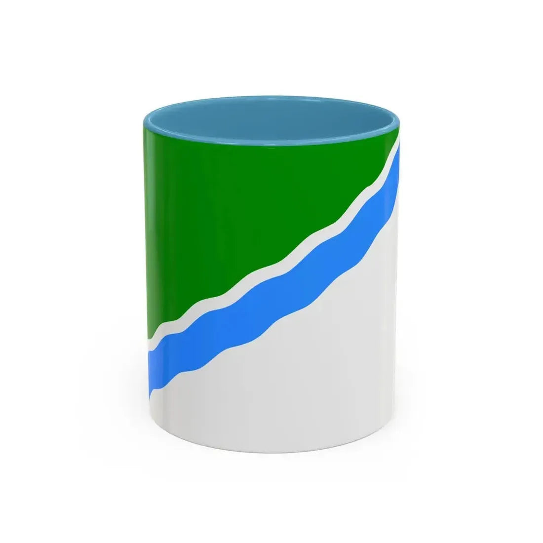 Flag of Novosibirsk Russia - Accent Coffee Mug 11oz Light Blue - Go Mug Yourself