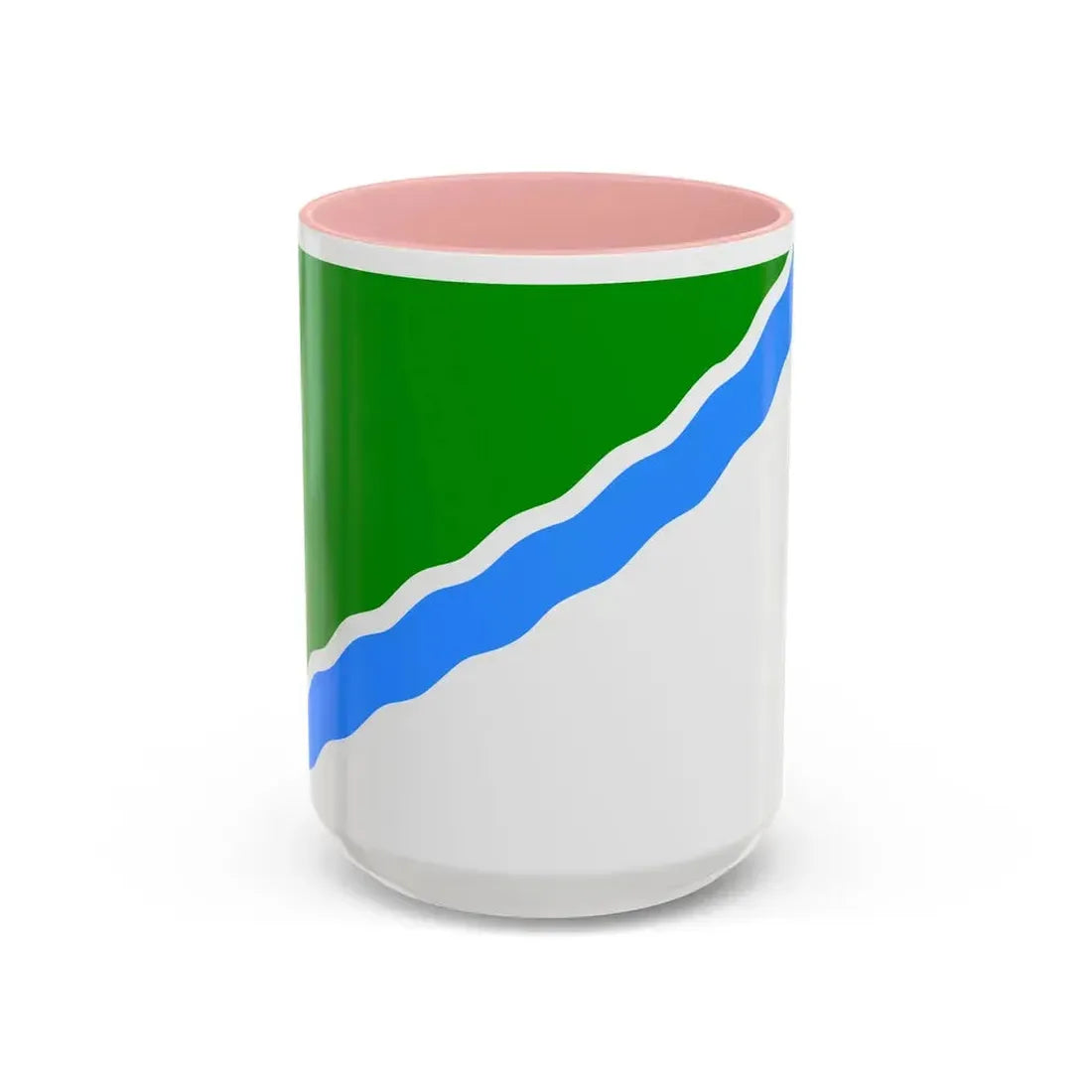 Flag of Novosibirsk Russia - Accent Coffee Mug 15oz Pink - Go Mug Yourself