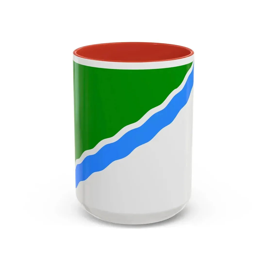 Flag of Novosibirsk Russia - Accent Coffee Mug 15oz Red - Go Mug Yourself