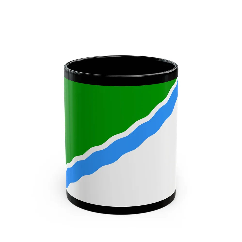 Flag of Novosibirsk Russia - Black Coffee Mug-11oz-Go Mug Yourself