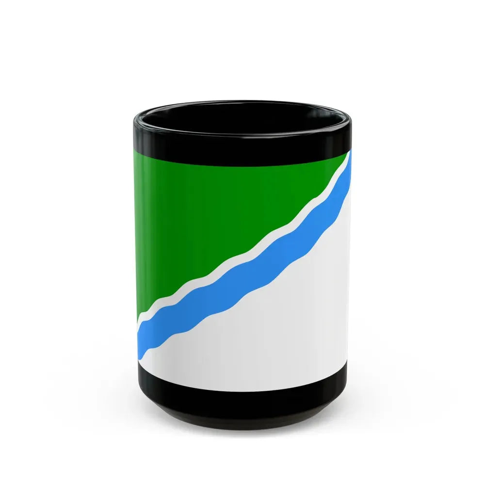 Flag of Novosibirsk Russia - Black Coffee Mug 15oz - Go Mug Yourself