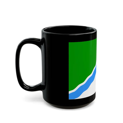 Flag of Novosibirsk Russia - Black Coffee Mug-Go Mug Yourself