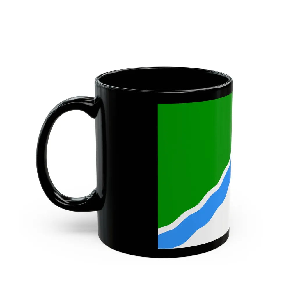 Flag of Novosibirsk Russia - Black Coffee Mug-Go Mug Yourself