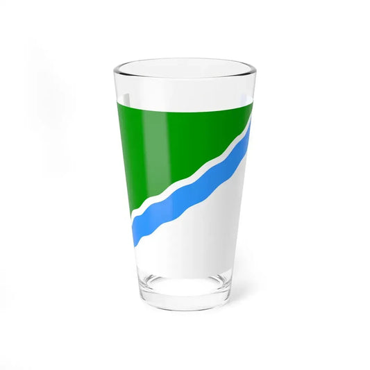 Flag of Novosibirsk Russia - Pint Glass 16oz 16oz - Go Mug Yourself