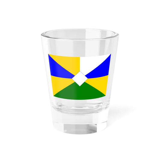 Flag of Novotamanskoe Krasnodar krai (Russia) Shot Glass 1.5oz 1.5oz - Go Mug Yourself