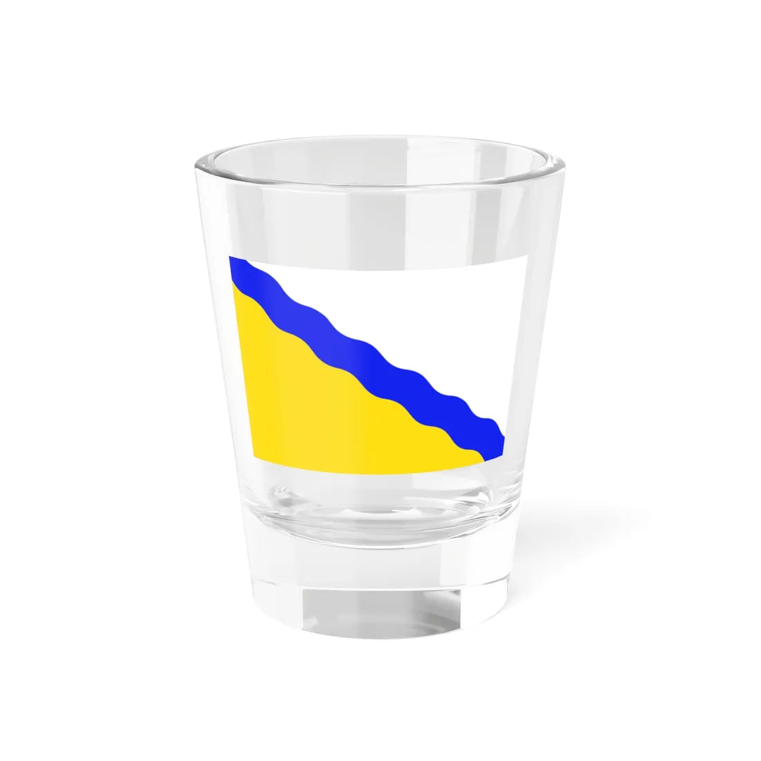 Flag of Novovarshavsky rayon Omsk oblast 2006 (Russia) Shot Glass 1.5oz 1.5oz - Go Mug Yourself