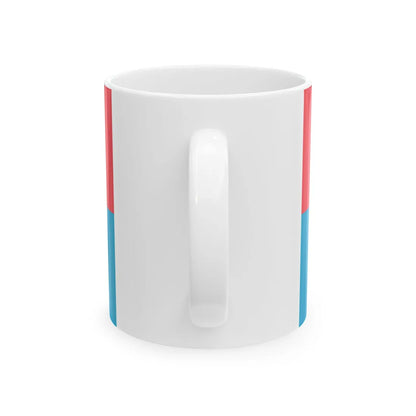 Flag of Novovodolazkyj (Ukraine) White Coffee Mug - Go Mug Yourself