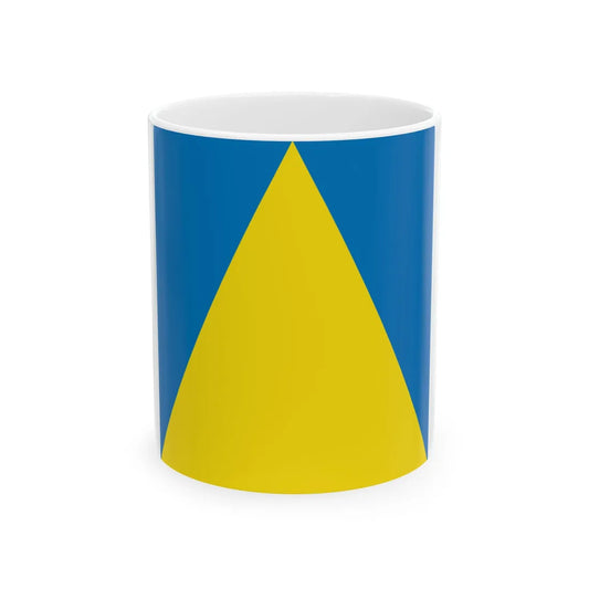 Flag of Novyi Rozdil (Ukraine) White Coffee Mug 11oz - Go Mug Yourself
