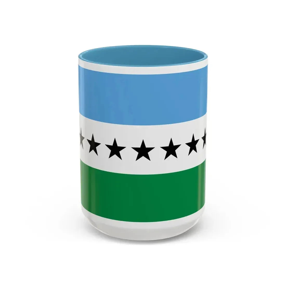 Flag of Nueva Loja Ecuador - Accent Coffee Mug 15oz Light Blue - Go Mug Yourself