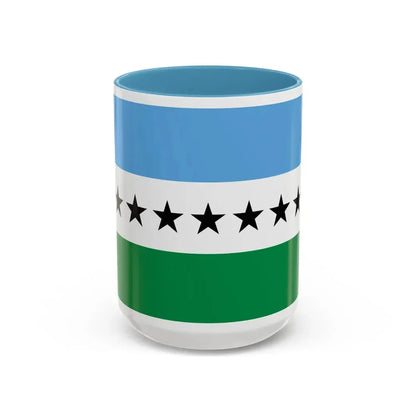 Flag of Nueva Loja Ecuador - Accent Coffee Mug 15oz Light Blue - Go Mug Yourself
