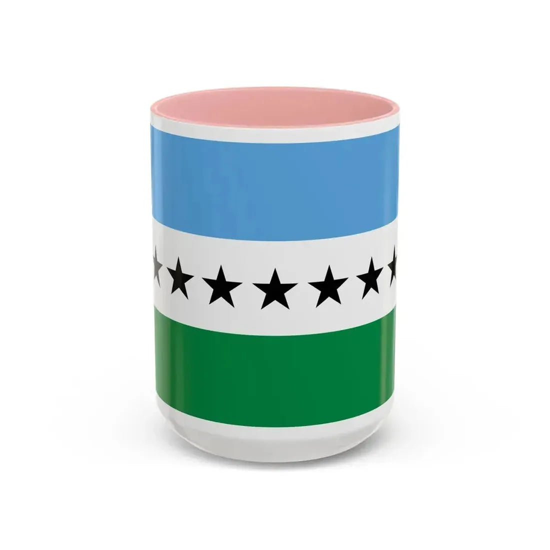 Flag of Nueva Loja Ecuador - Accent Coffee Mug 15oz Pink - Go Mug Yourself