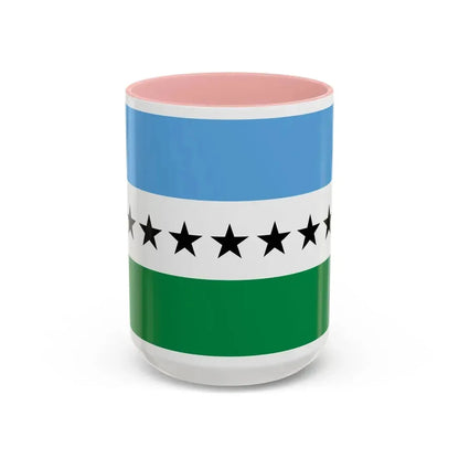 Flag of Nueva Loja Ecuador - Accent Coffee Mug 15oz Pink - Go Mug Yourself
