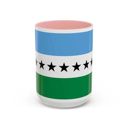 Flag of Nueva Loja Ecuador - Accent Coffee Mug 15oz Pink - Go Mug Yourself