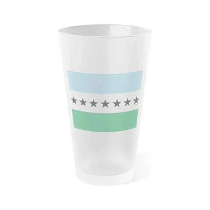 Flag of Nueva Loja Ecuador - Frosted Pint Glass 16oz 16oz Frosted - Go Mug Yourself