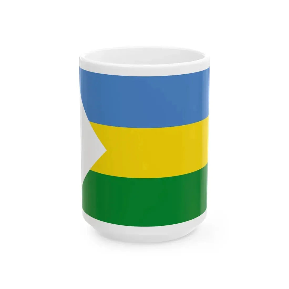 Flag of Nuevo Chimbote (Peru) White Coffee Mug 15oz - Go Mug Yourself