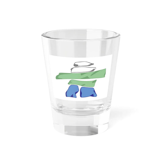 Flag of Nunatsiavut (Canada) Shot Glass 1.5oz 1.5oz - Go Mug Yourself