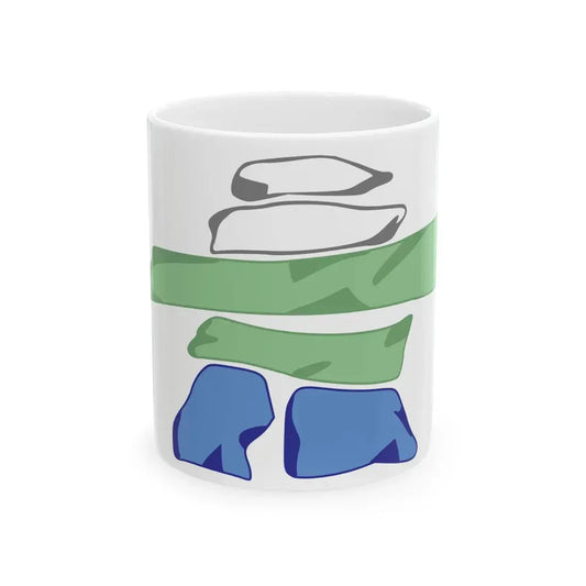 Flag of Nunatsiavut (Canada) White Coffee Mug 11oz - Go Mug Yourself