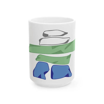 Flag of Nunatsiavut (Canada) White Coffee Mug 15oz - Go Mug Yourself
