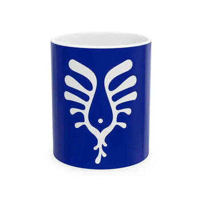 Flag of Nunavik Thomassie Mangiok (Canada) White Coffee Mug 11oz - Go Mug Yourself