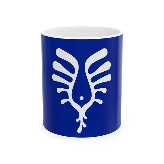 Flag of Nunavik Thomassie Mangiok (Canada) White Coffee Mug 11oz - Go Mug Yourself