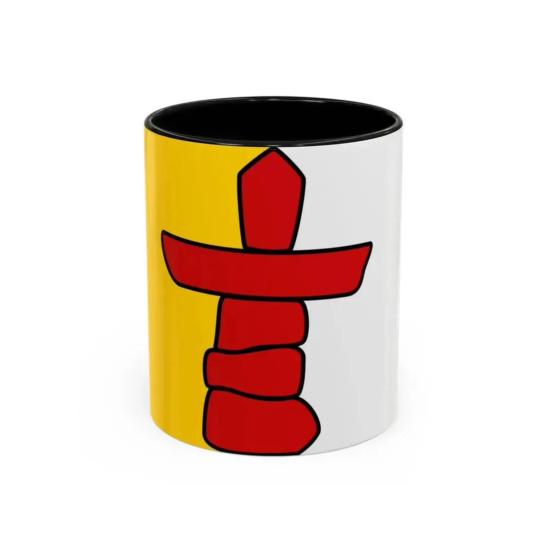 Flag of Nunavut Canada - Accent Coffee Mug 11oz Black - Go Mug Yourself