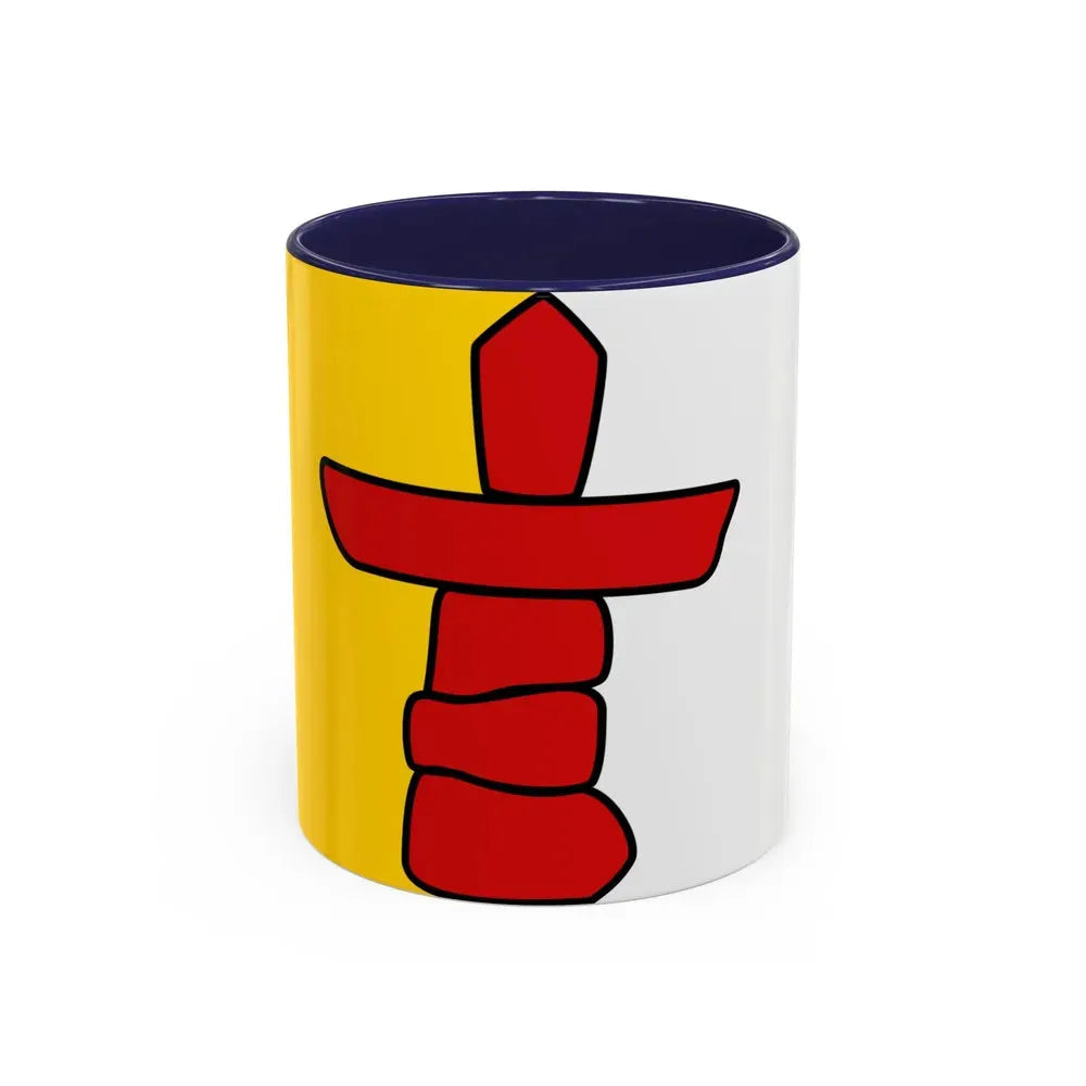 Flag of Nunavut Canada - Accent Coffee Mug 11oz Navy - Go Mug Yourself