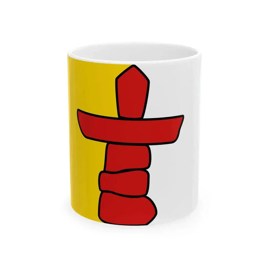 Flag of Nunavut (Canada) White Coffee Mug 11oz - Go Mug Yourself