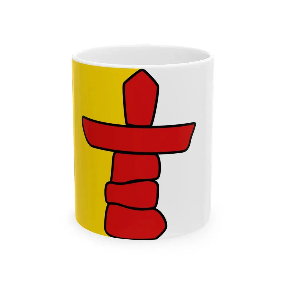 Flag of Nunavut Canada - White Coffee Mug 11oz - Go Mug Yourself