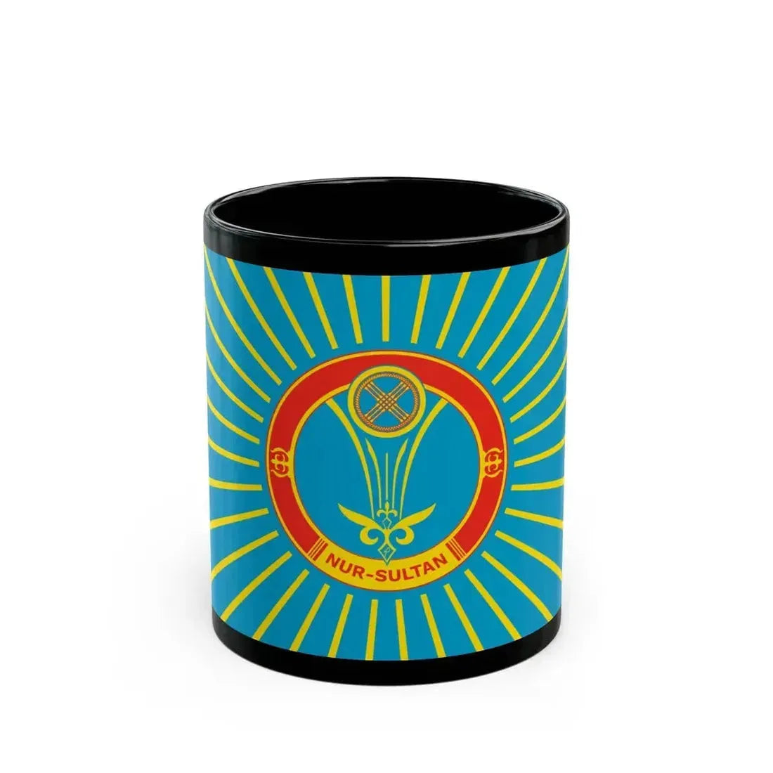 Flag of Nur Sultan Kazakhstan - Black Coffee Mug 11oz - Go Mug Yourself
