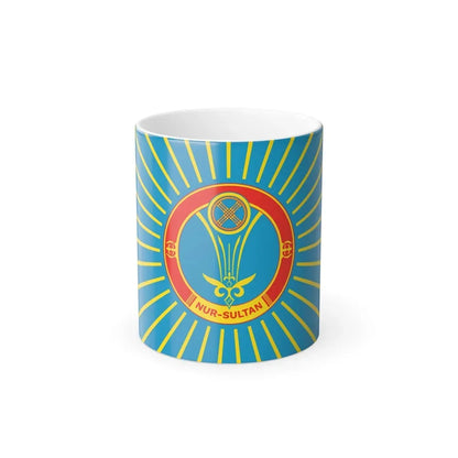 Flag of Nur Sultan Kazakhstan - Color Changing Coffee Mug 11oz - Go Mug Yourself