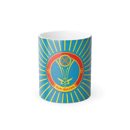 Flag of Nur Sultan Kazakhstan - Color Changing Coffee Mug 11oz - Go Mug Yourself