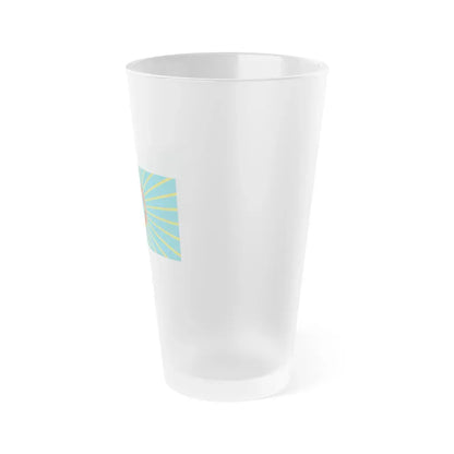 Flag of Nur Sultan Kazakhstan - Frosted Pint Glass 16oz - Go Mug Yourself