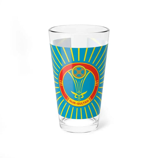 Flag of Nur Sultan Kazakhstan - Pint Glass 16oz 16oz - Go Mug Yourself