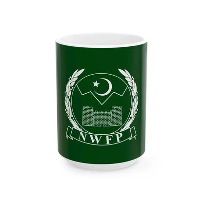 Flag of NWFP (Pakistan) White Coffee Mug 15oz - Go Mug Yourself